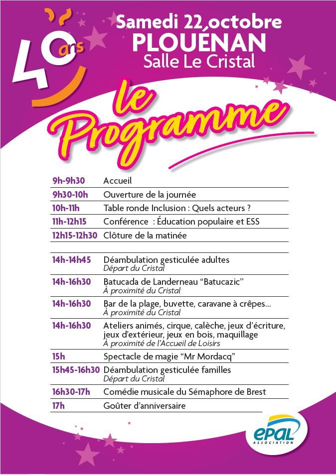 Découvrez le programme du 22 octobre.